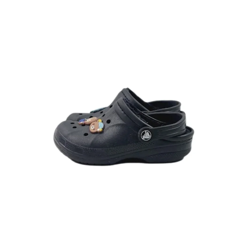 Crocs Girl's Black Classic Studs Adjustable Slip-On Casual Clogs Size 13‎